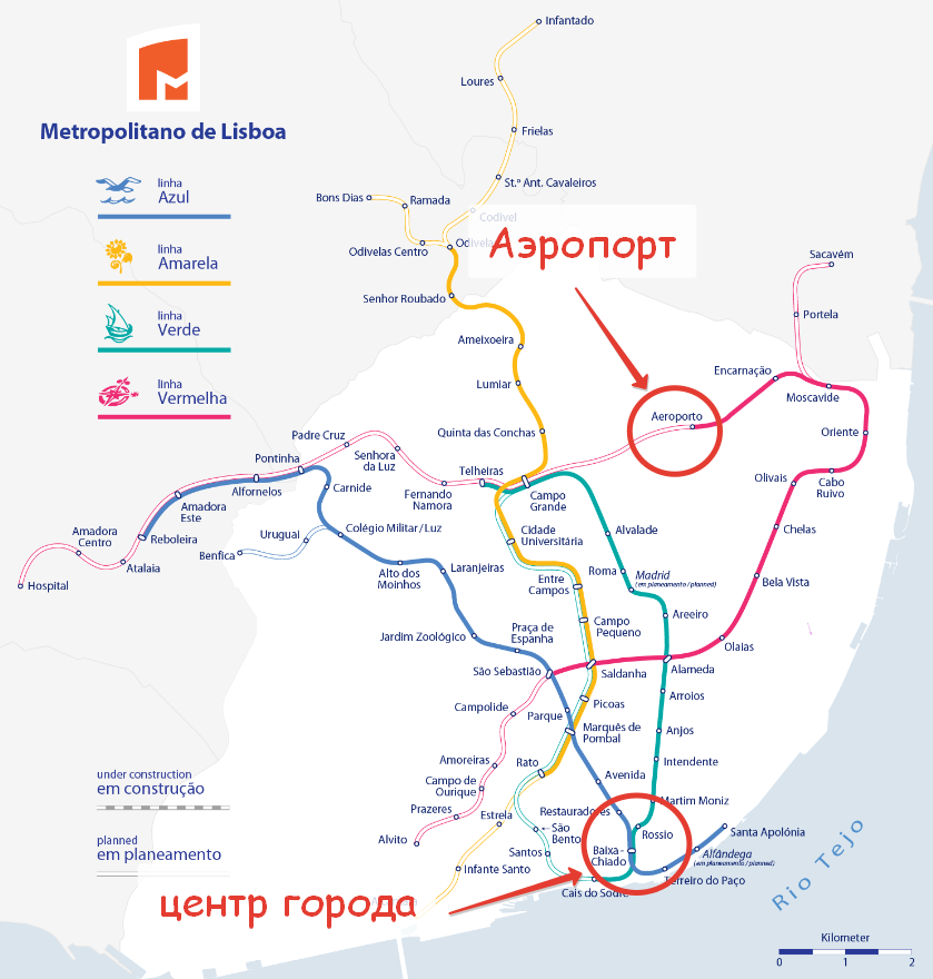как добраться из аэропорта лиссабона в центр